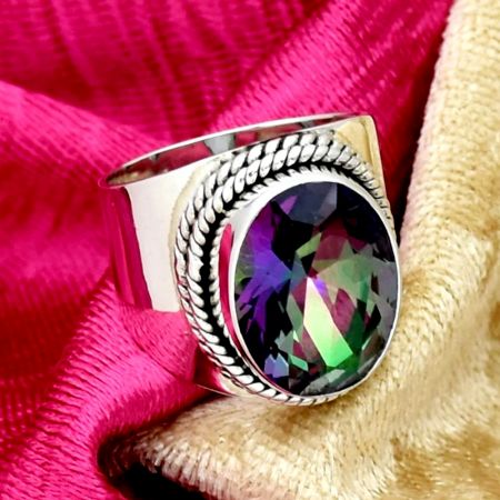 Cushion Cut Ring in 925 Sterling Silver